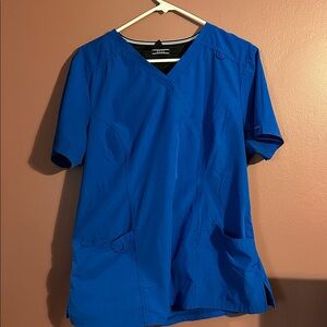 Elle Large Royal Blue Scrub Top